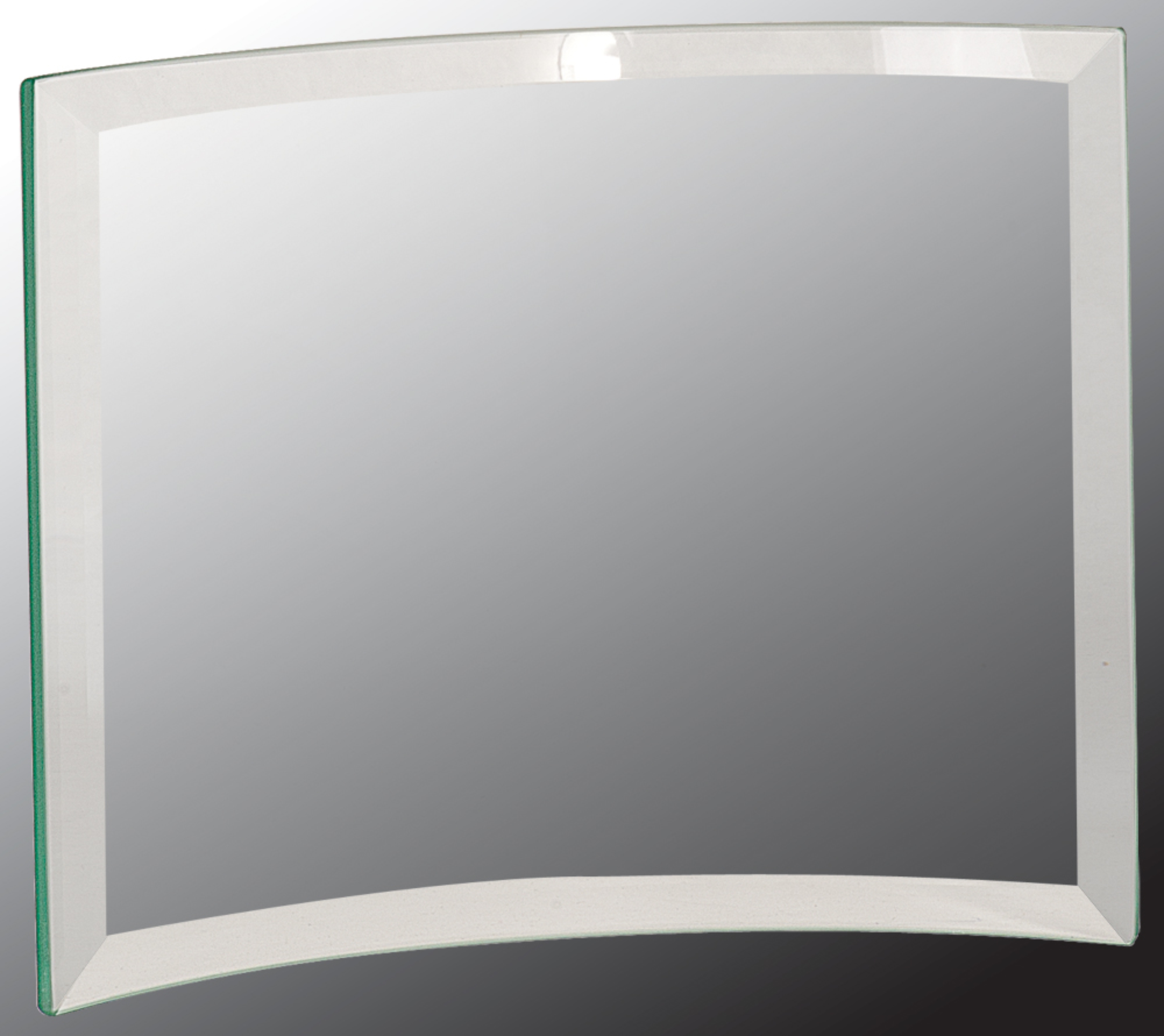 8" x 6" x 1/4" Jade Beveled Glass Crescent Award 2