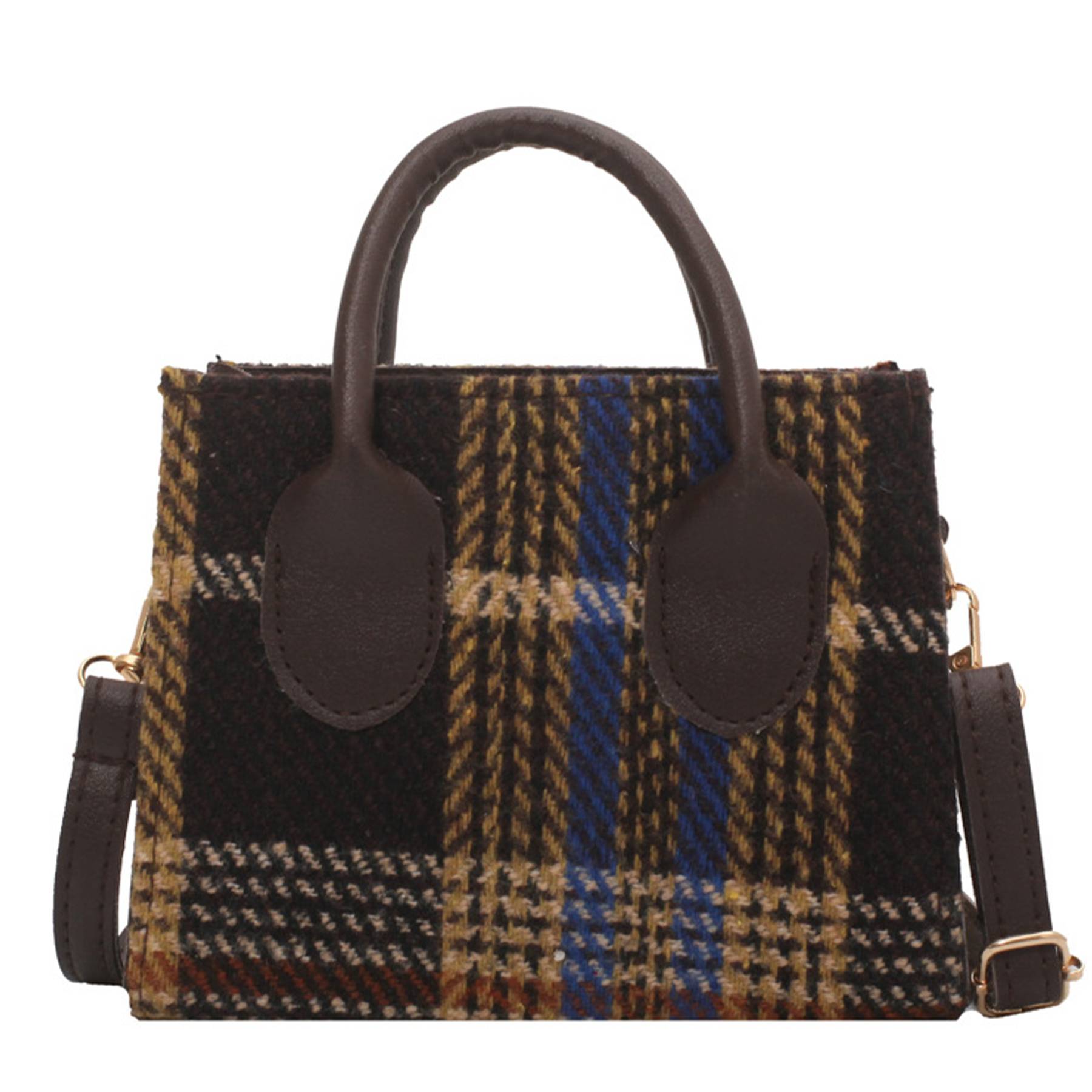 Canvas Small Checkered Cross-body Bag 3
