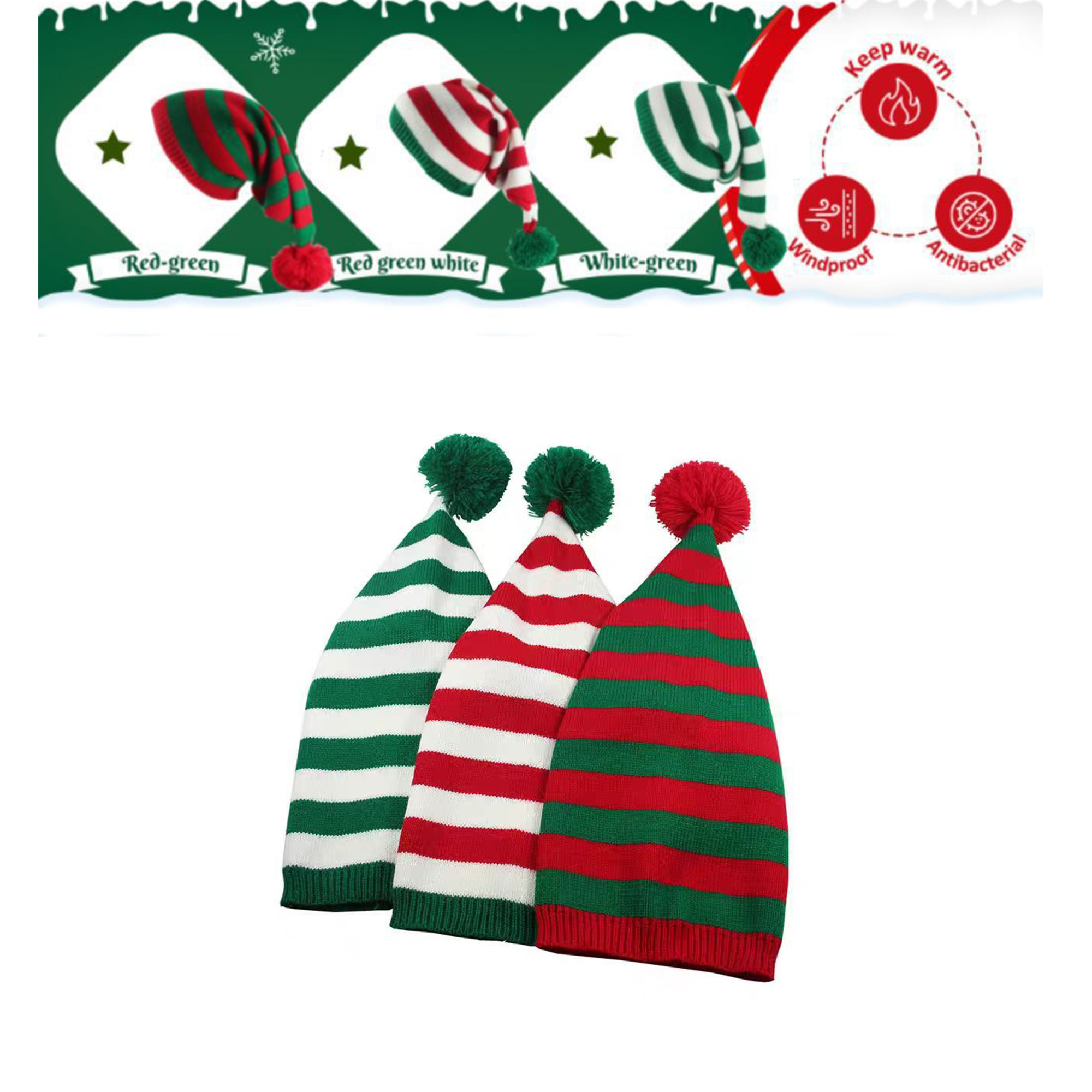 Adult Christmas Festival Knitted Hat 1