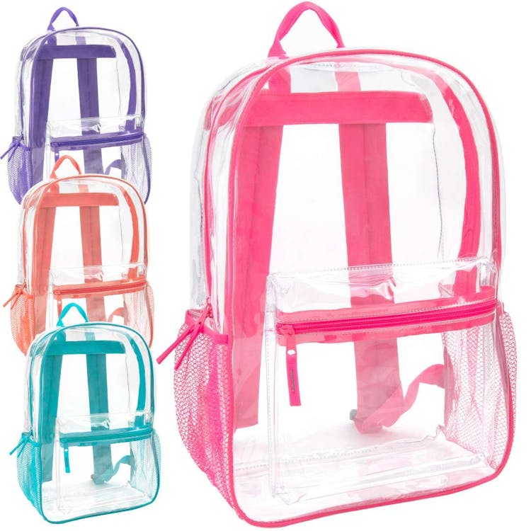 17" Classic Clear Backpacks - Assorted Colors 2