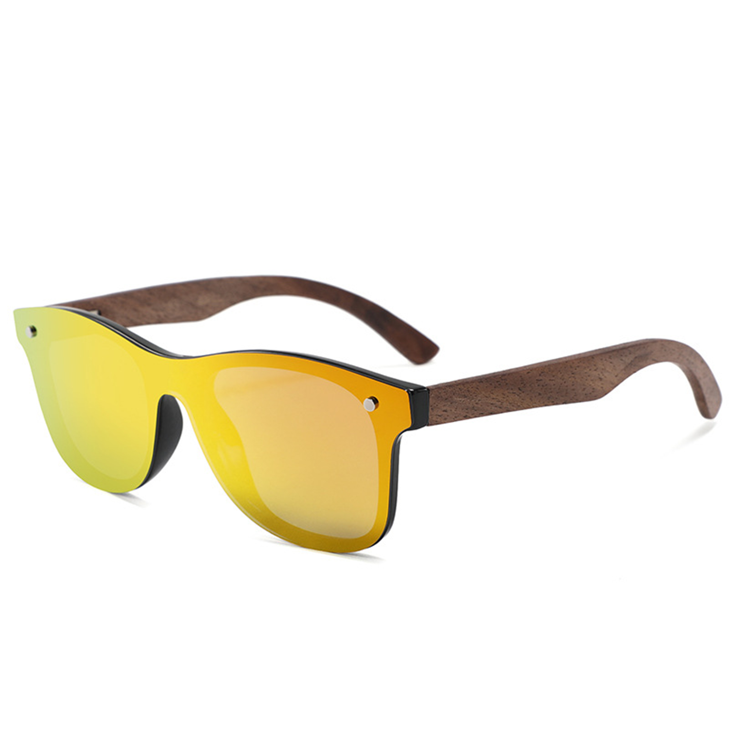 T Square Frameless Polarized Bamboo Wooden Sunglasses 3