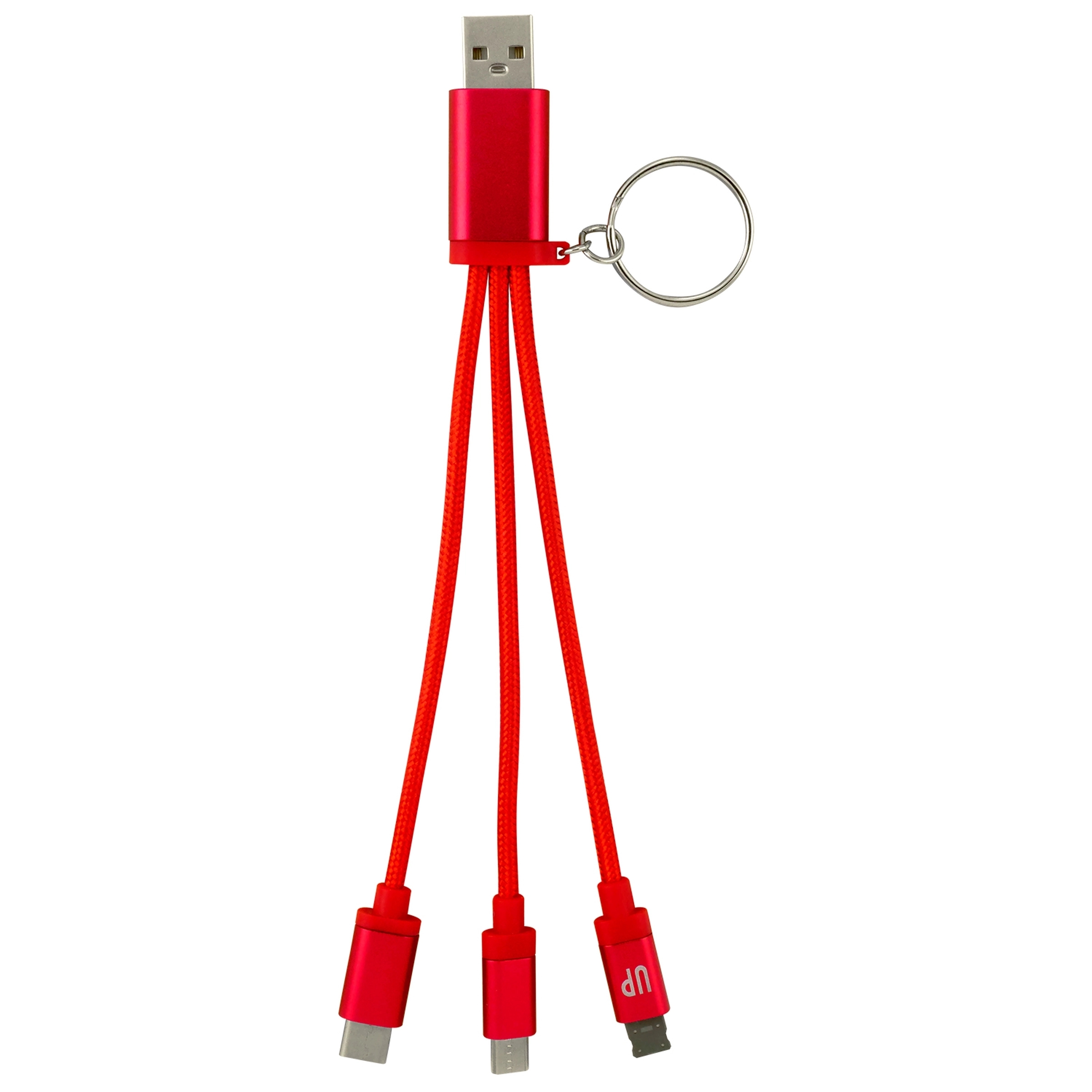 Metallic 3-in 1 Keychain Cable with Type C USB 7