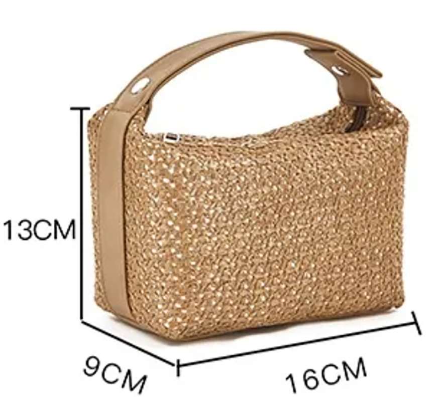 Straw Handbag Woven Tote Bag, custom tote bag with logo imprint 2