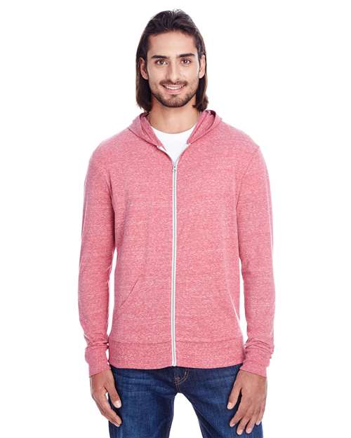 Unisex Triblend Full-Zip Lightweight Hooded Sweatshirt - 302Z 20