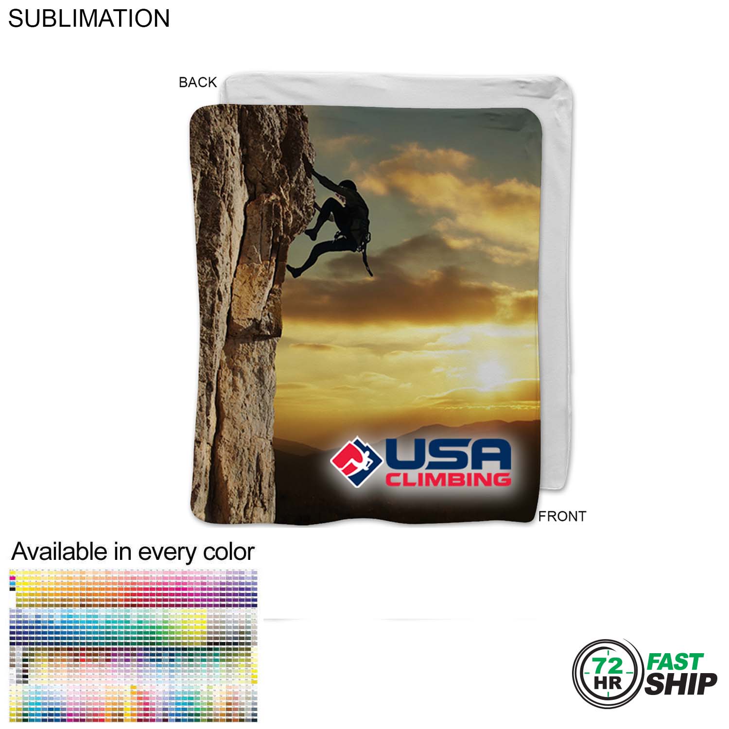 72 Hr Fast Ship - Ultra Soft and Smooth Microfleece Blanket, 50x60, Sublimated Edge to Edge 1 side 4