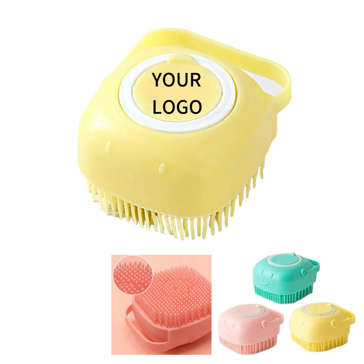 Compact Pet Bath Brush for Cats and Dogs 2