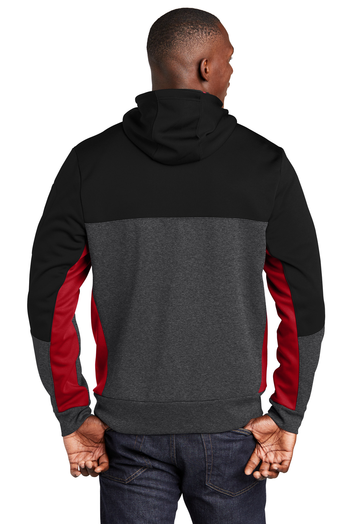 Sport-Tek Tech Fleece Colorblock Full-Zip Hooded Jacket. ST245 19