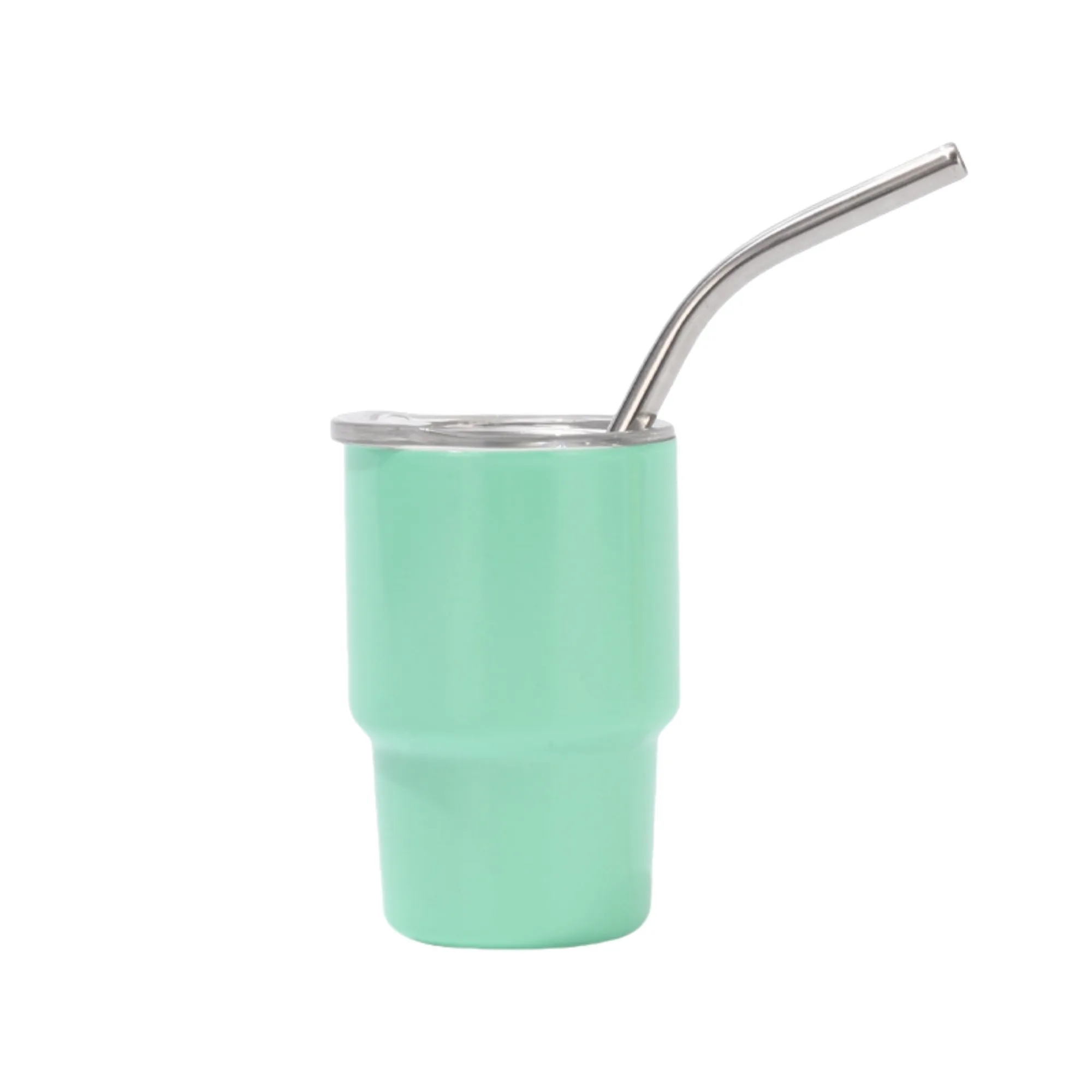 Mini Tumbler Shot Glass with Straw and Lid 8