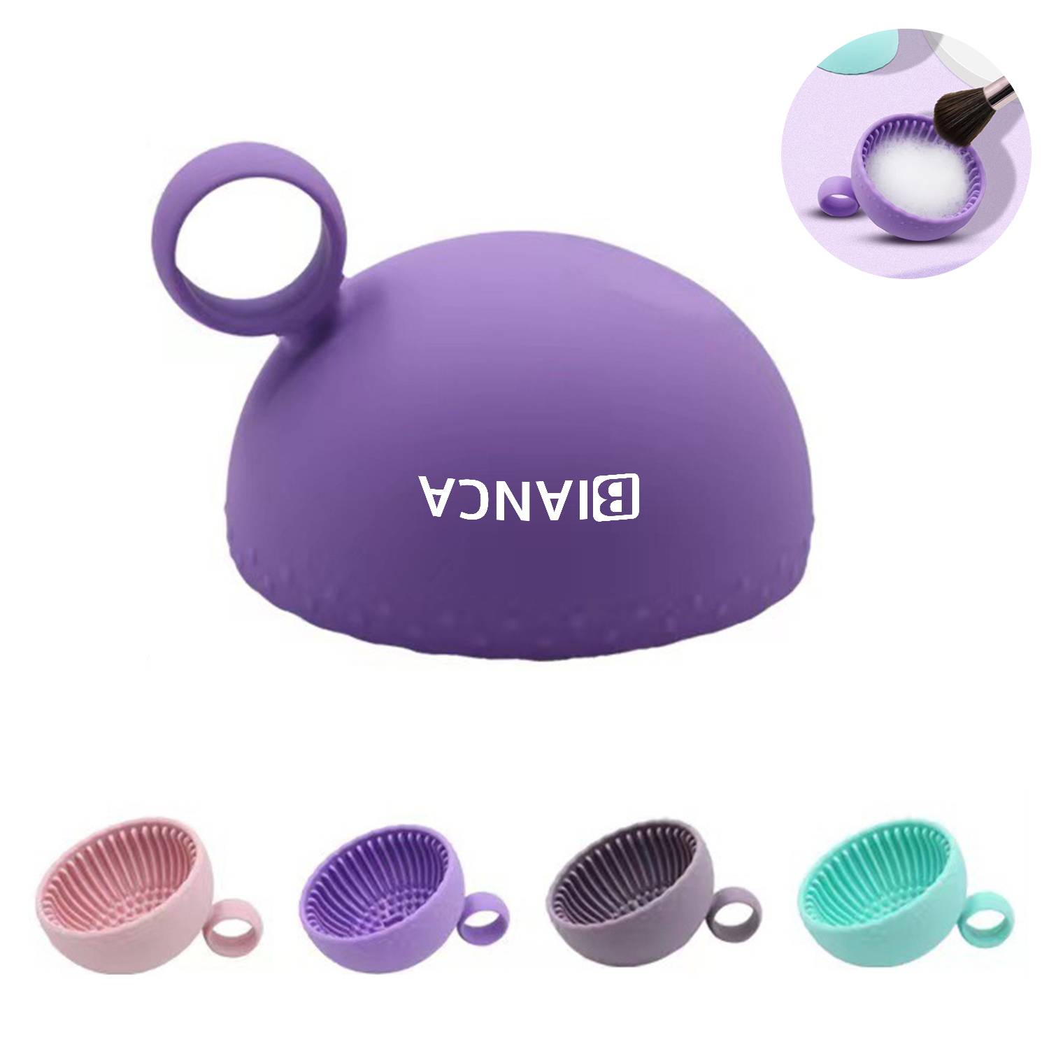 Silicone Make Up Cleaning Brush Scrubber Bowl 1