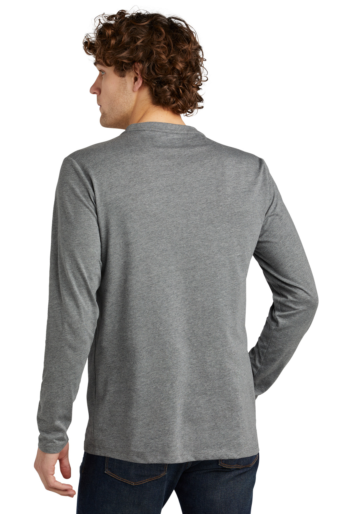 New Era Heritage Blend Long Sleeve Crew Tee. NEA102 44