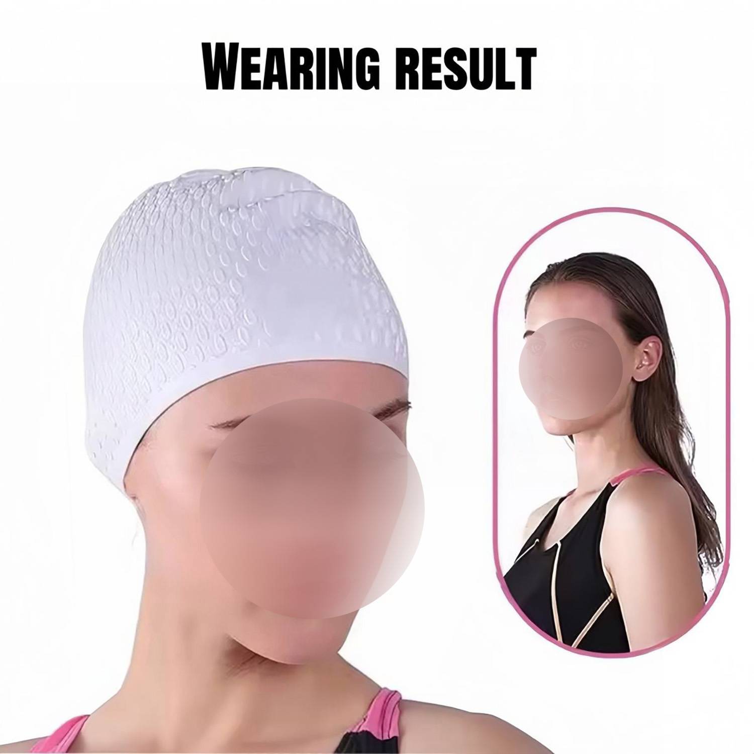 Adults Water Drop Waterproof Silicone Swim Cap 8