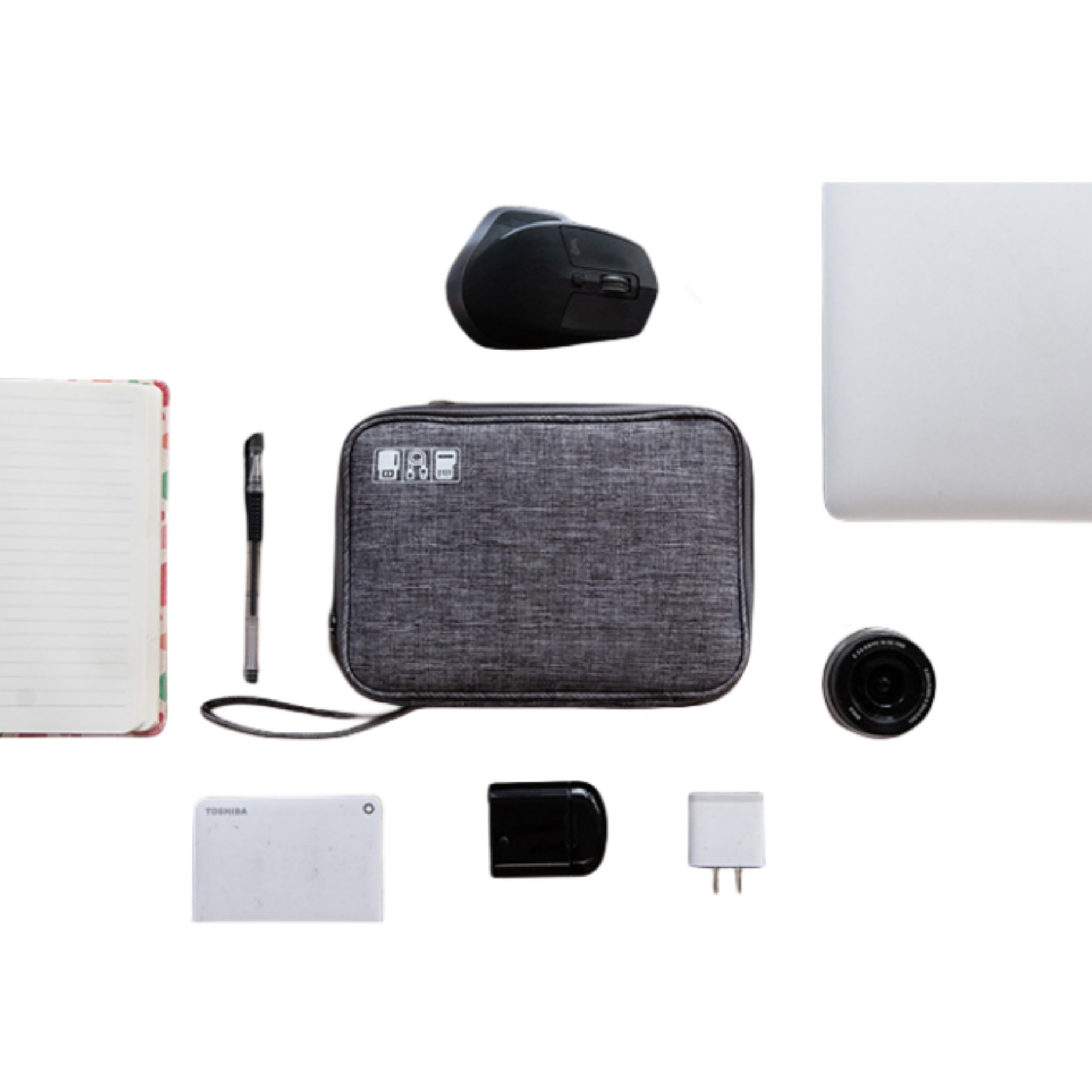 Compact Travel Tech Organizer Pouch 9