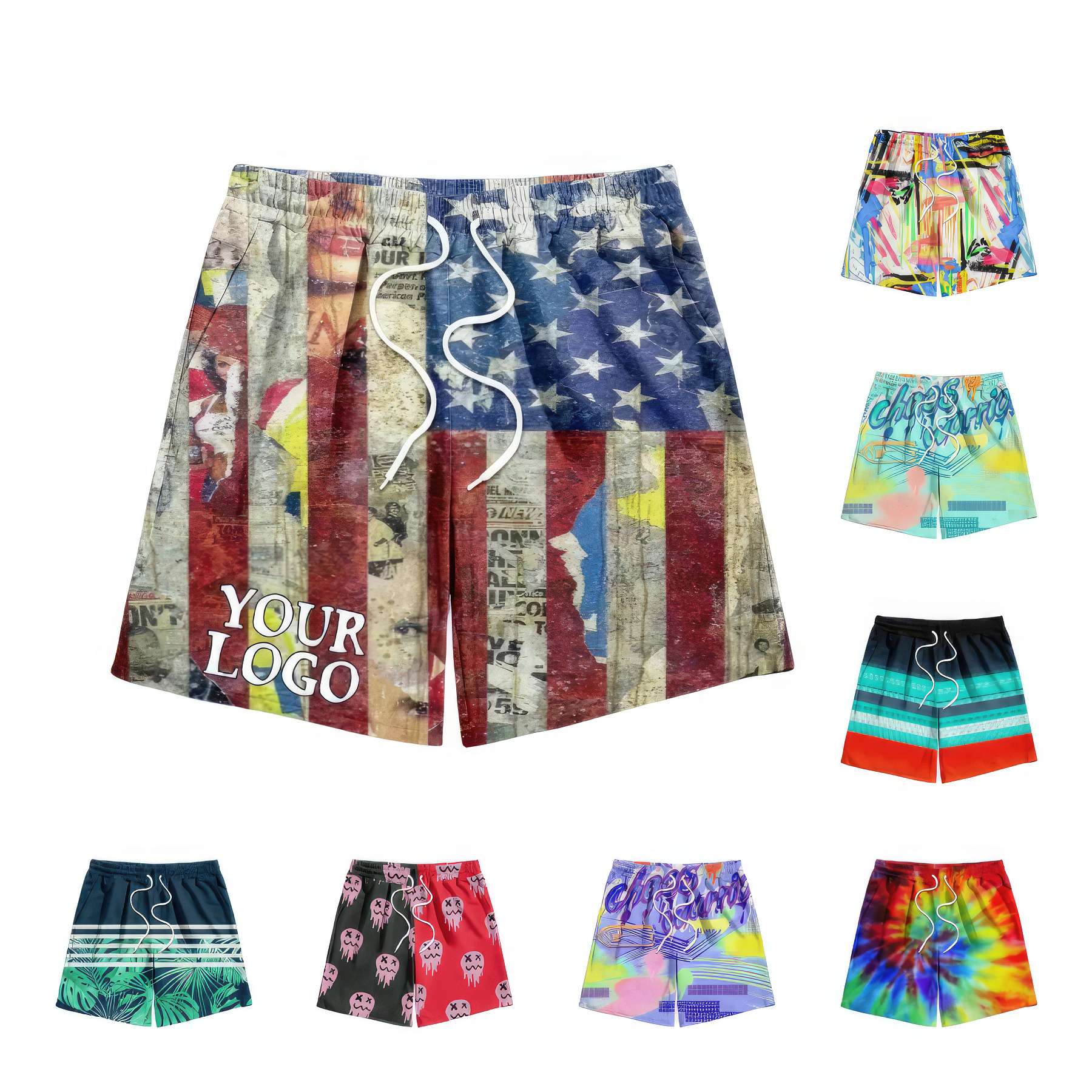 Digital Printing Swim Trunks Beach Shorts 2