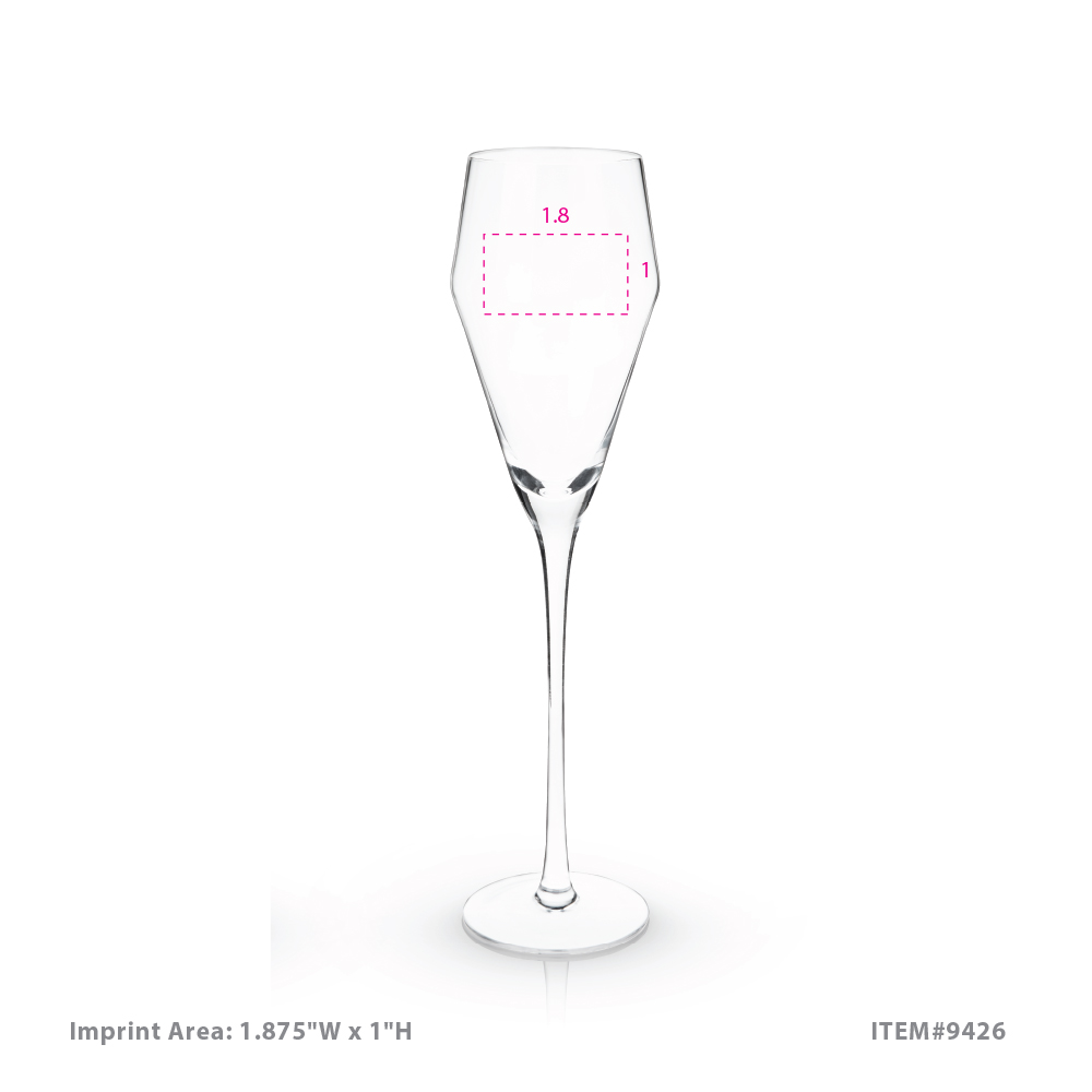 Viski® Angled Crystal Prosecco Glass, set of 2 7