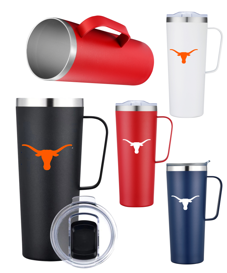 28oz Vacuum Camp Mug Powder Coated Double Wall Stainless Steel 1