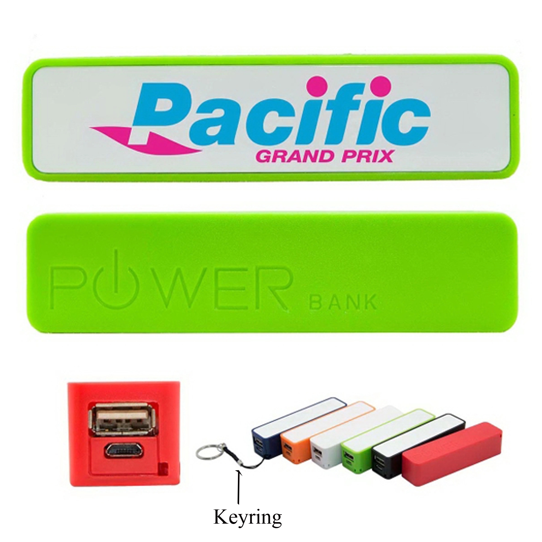 Plastic 18650 Battery Charger and Keyring Attachment-2000mAh 3