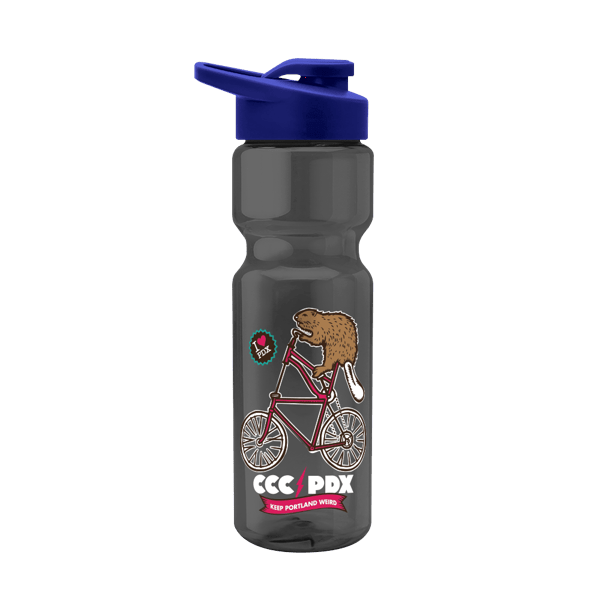 Blazer 28oz Transparent Bike Bottle w/Drink-thru Lid 224