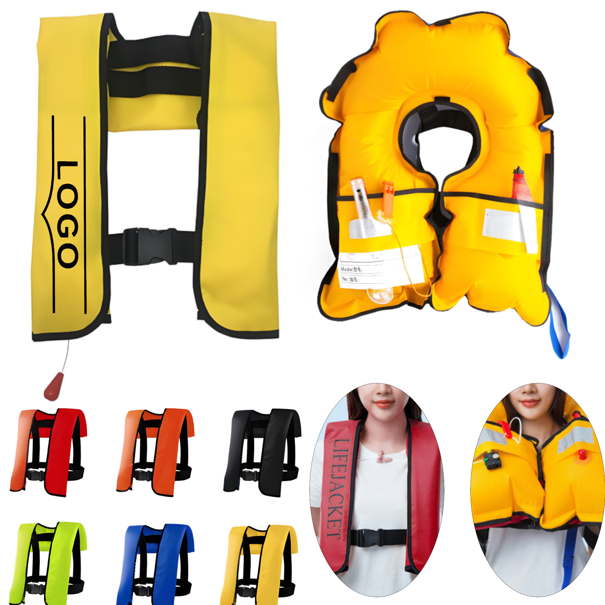 Water Activated Self Inflating Life Jacket Portable Preserver Vest 3