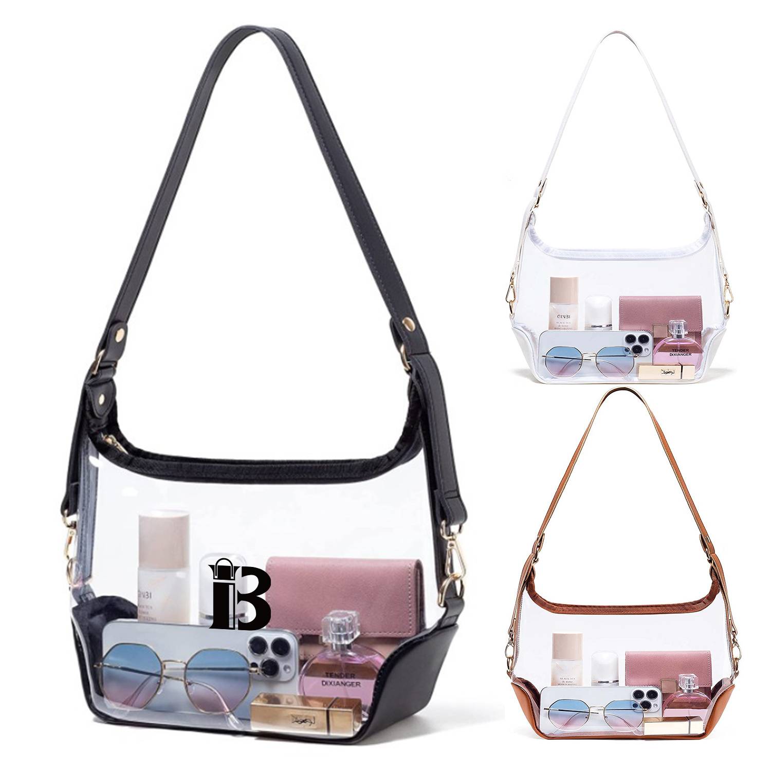 PVC Clear Crossbody Bag for Sports Events Concerts College 3