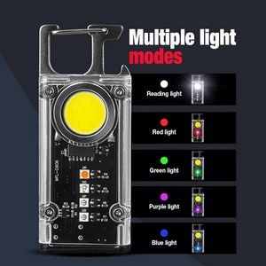 Multi-Functional Keychain Light LED Rechargeable Type-C Magnetic 1