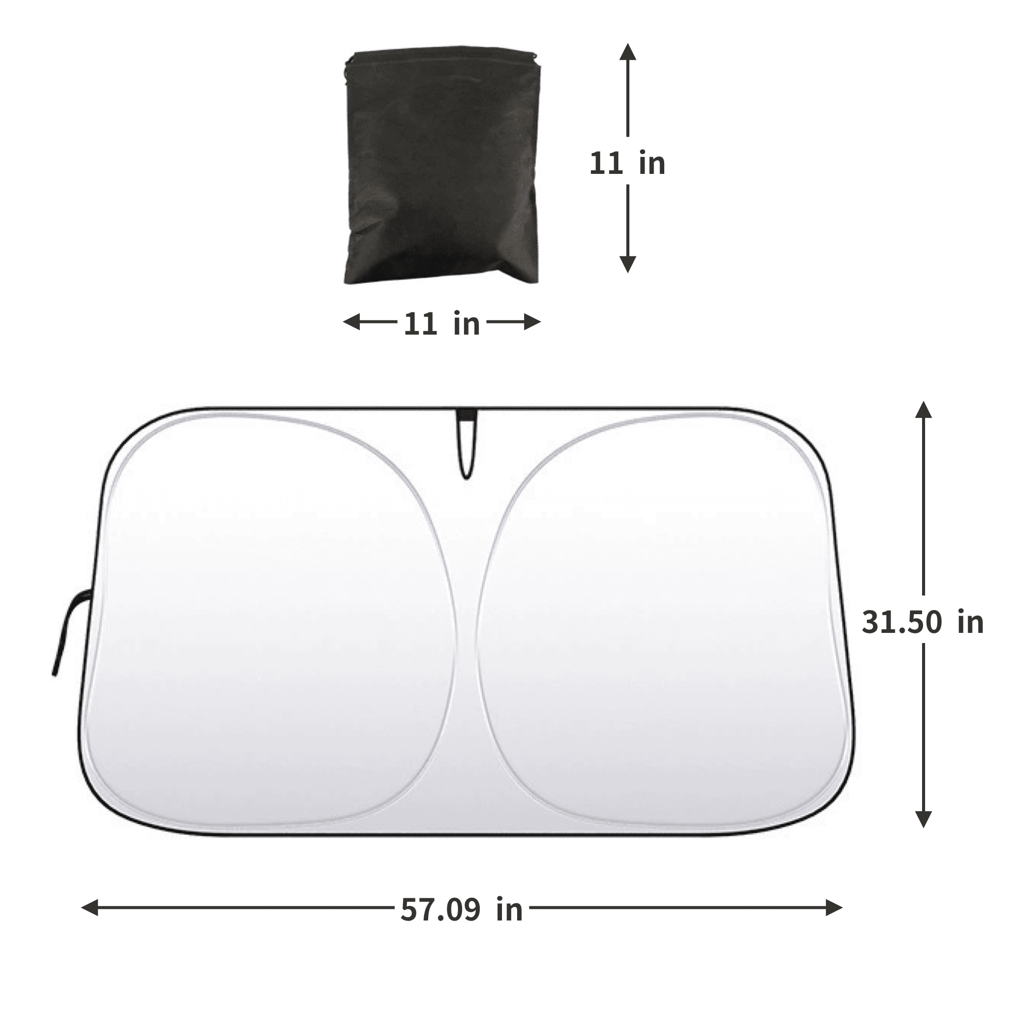 Premium Car Titanium Silver Sun Shade 2