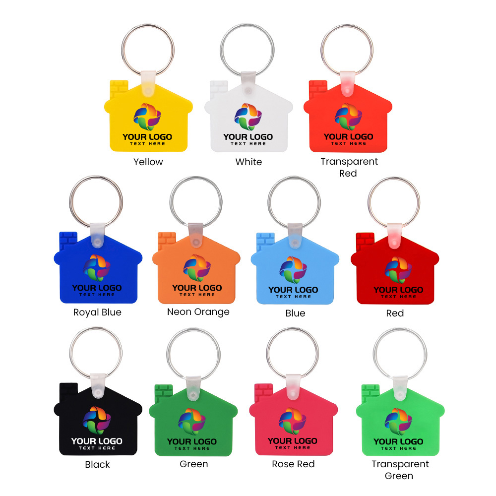 Custom House Shaped Silicone Keychain 32