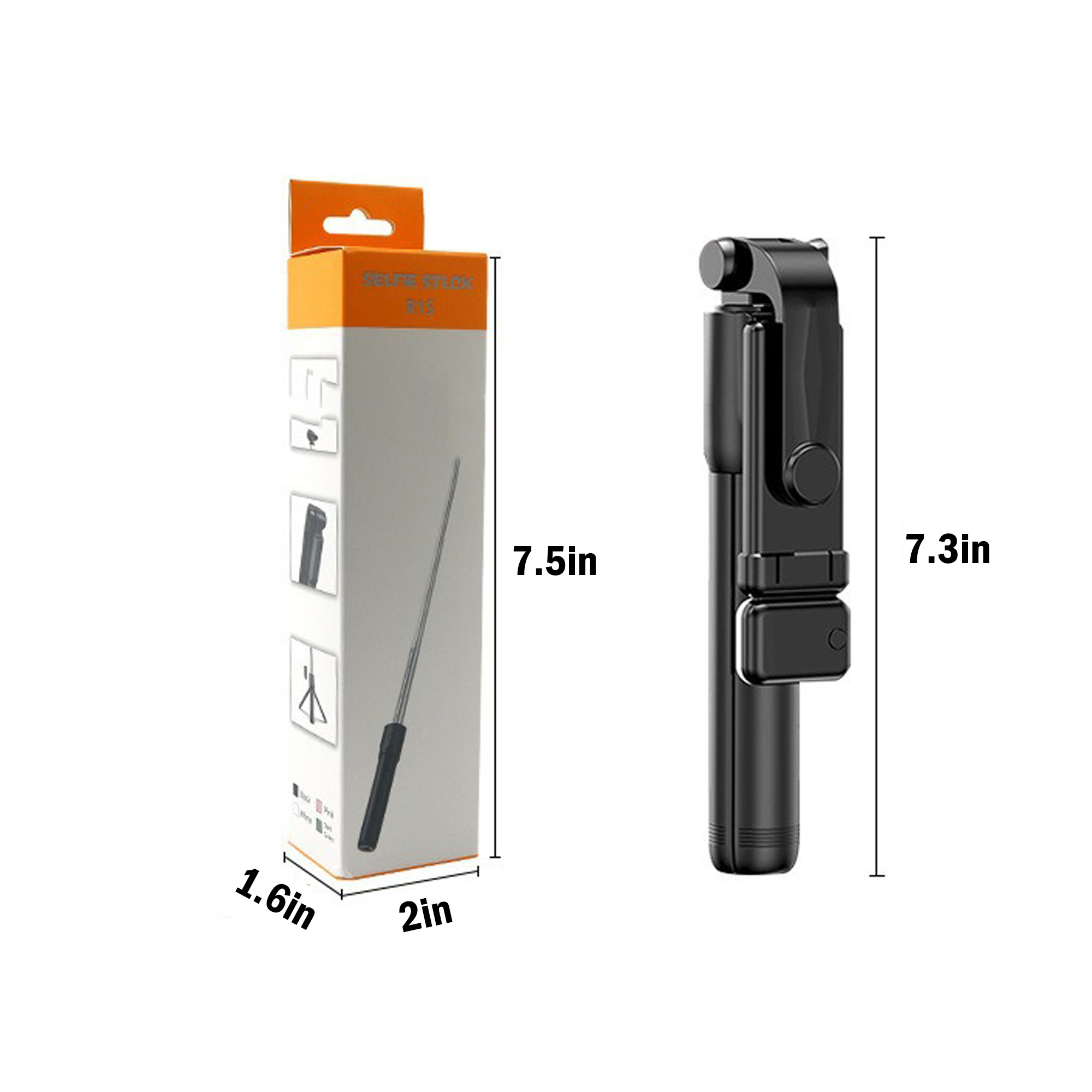 Portable Selfie Stick with Tripod & LED Light 1