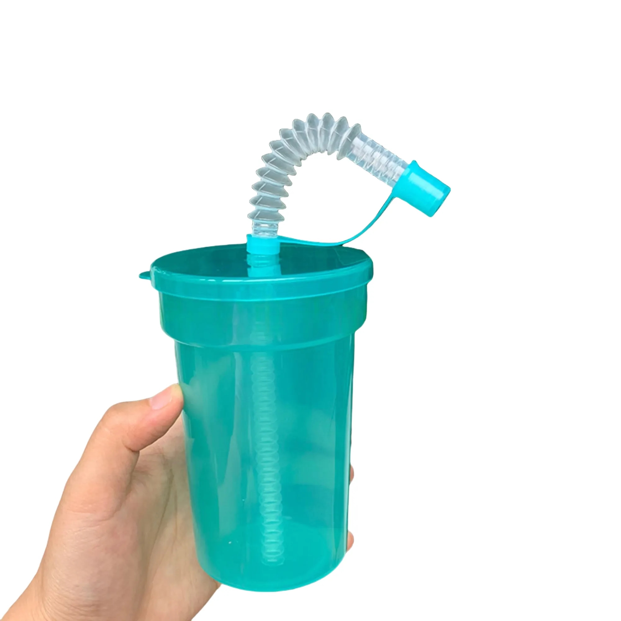 12oz Colored Plastic Straw Cup 3