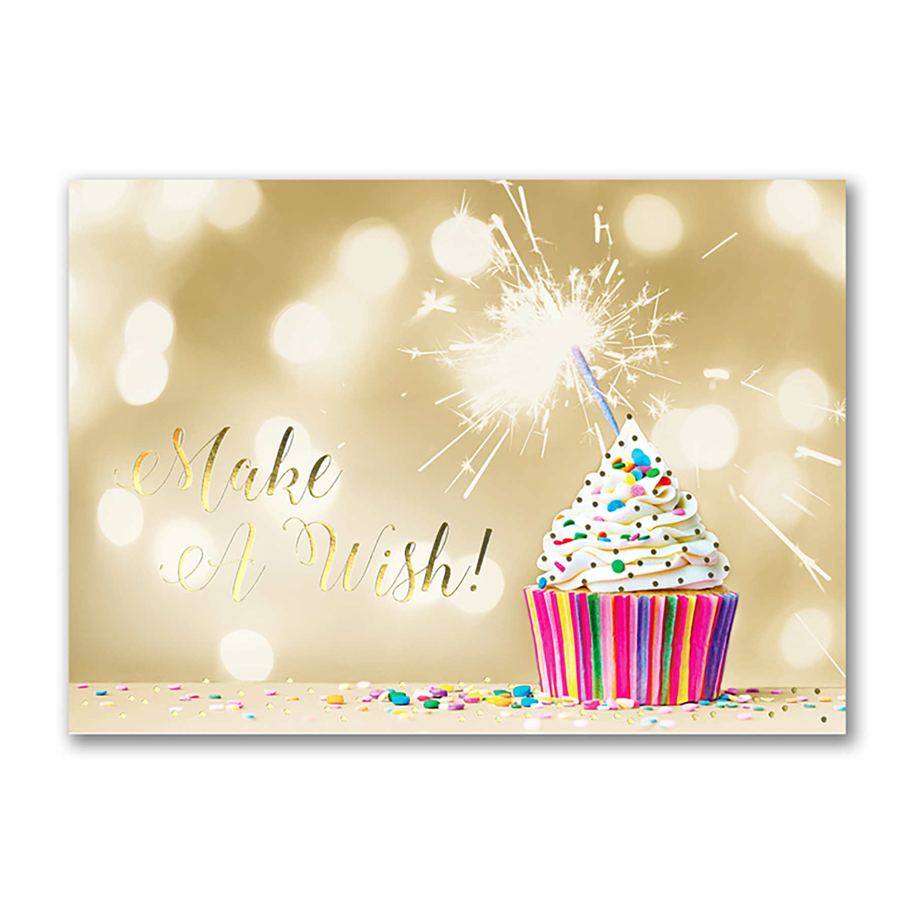 Make A Wish Cupcake Birthday Card 1