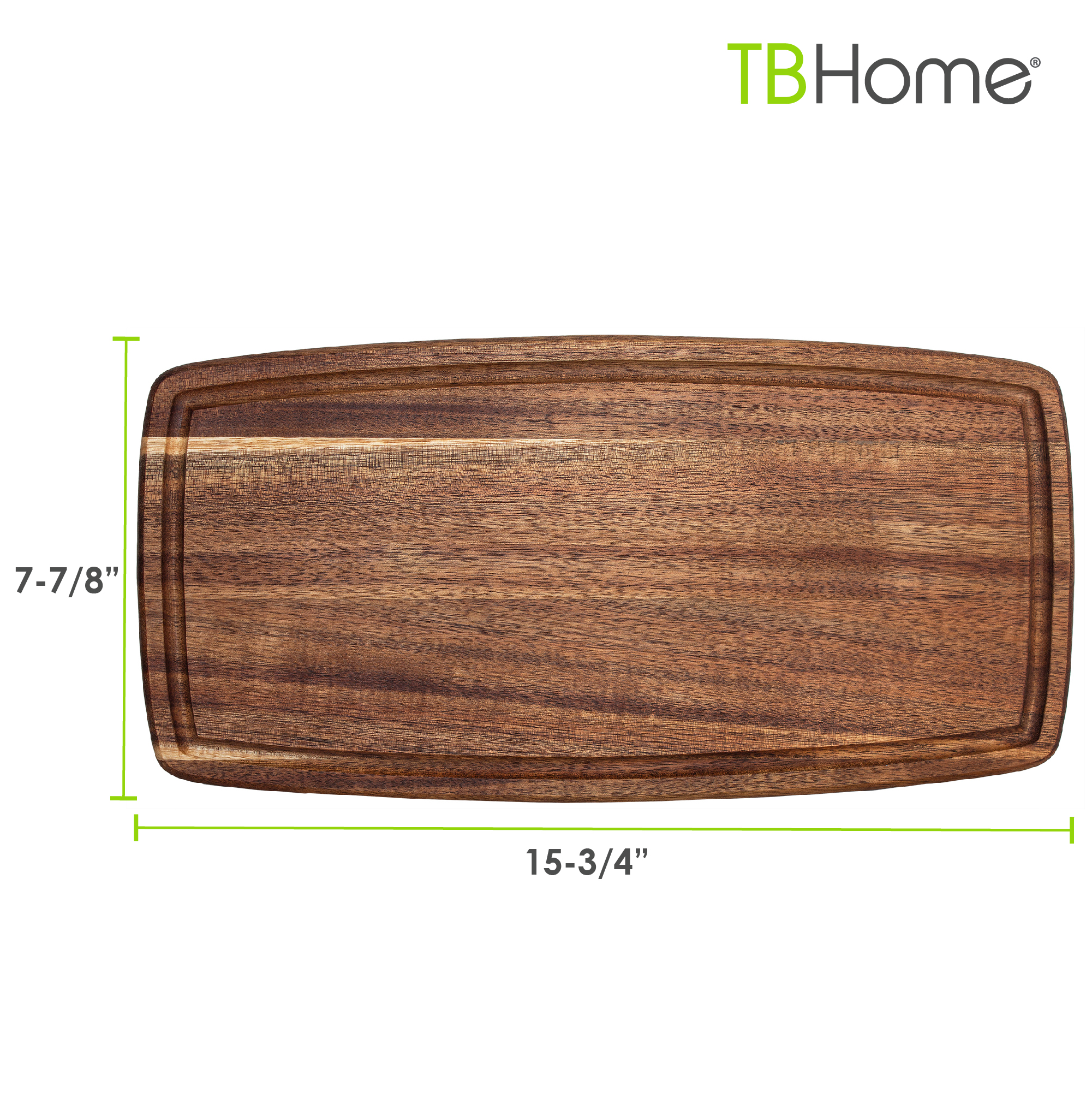 TB Home® 16" Acacia Cutting Board with Juice Groove 4