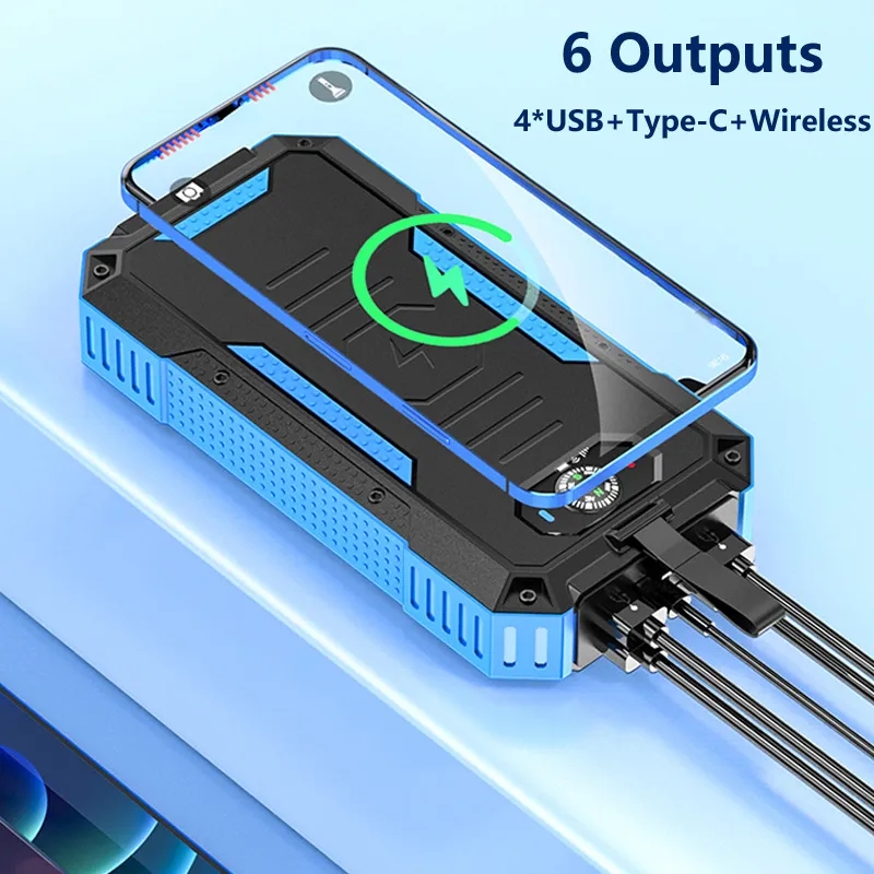 30000mAh Fast Charging Solar Power Bank 4