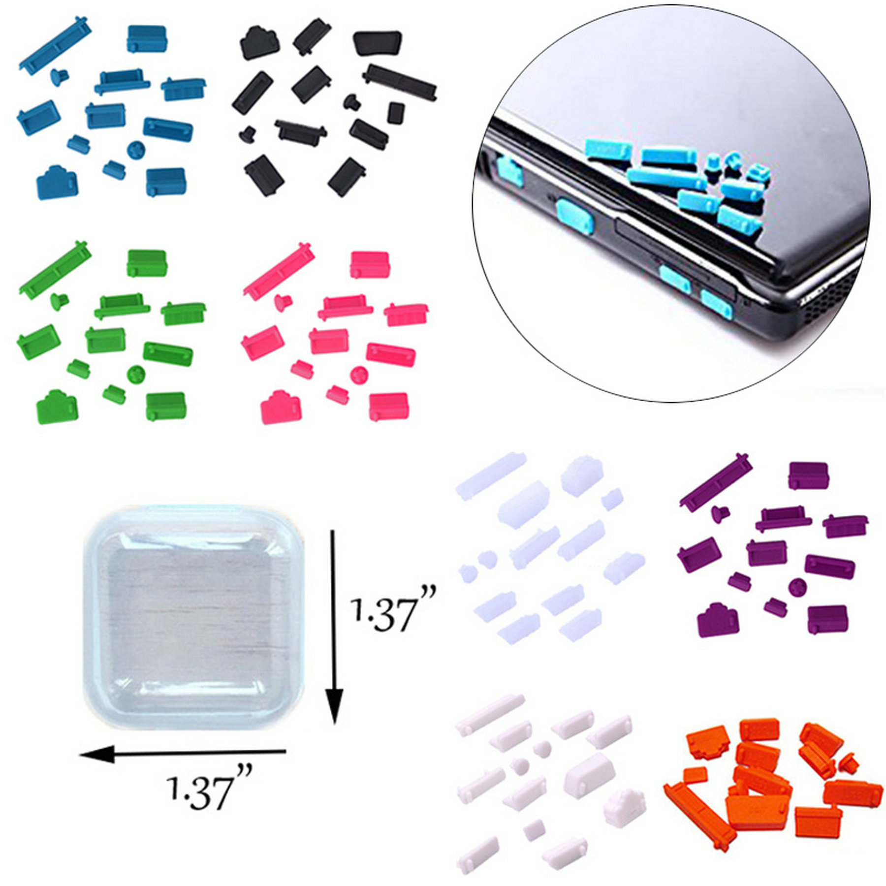 13pcs Universal Laptop Anti Dust Plug Cover 1