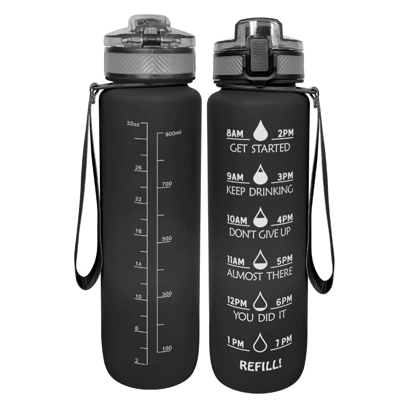 32oz Leakproof Motivational Sports Water Bottle 11