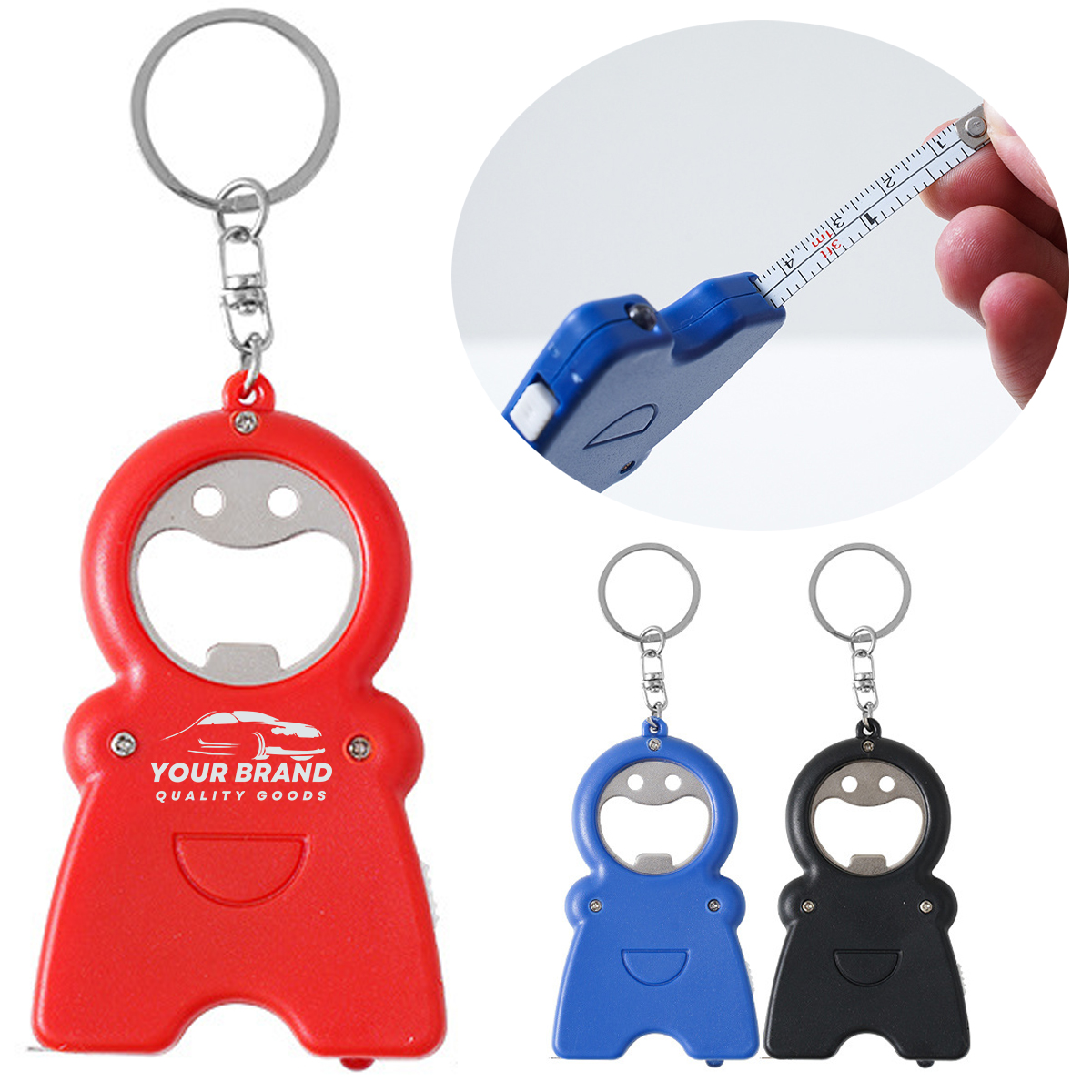 LED Keychain Bottle Opener with Fun Character Design 3