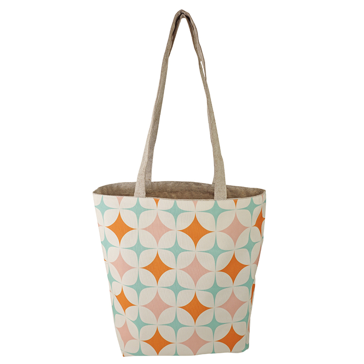 Super Sale- Reversible Colored Tweed Cotton Tote, custom tote bag with logo imprint 9