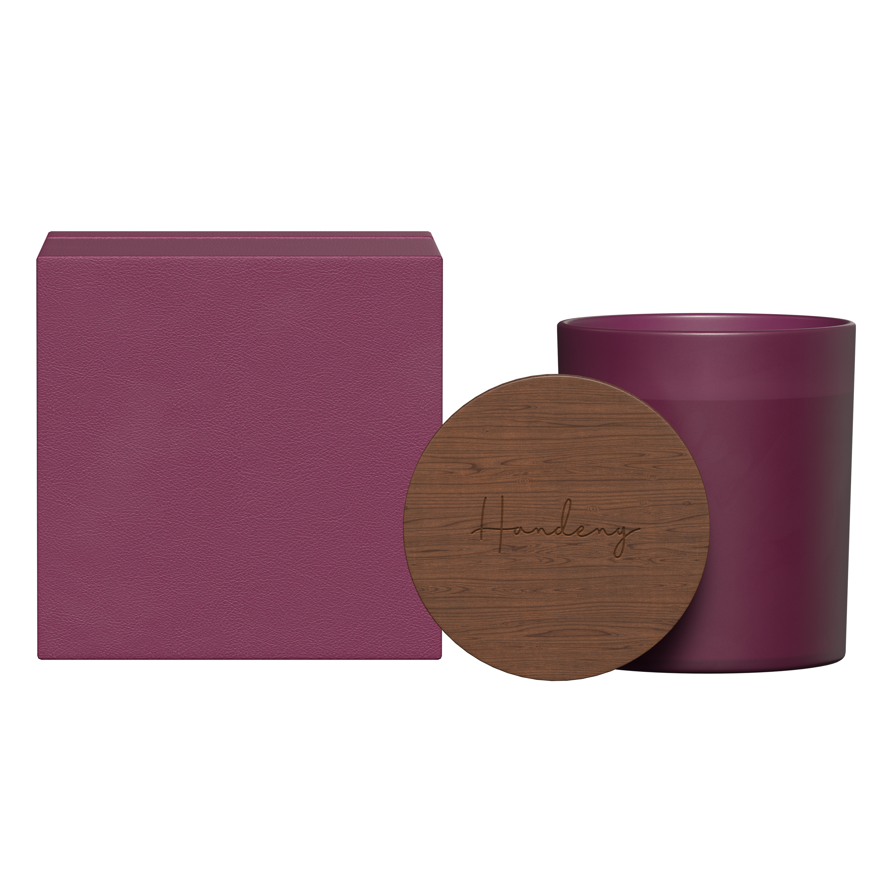 Summit glass candle with acacia wood lid 48