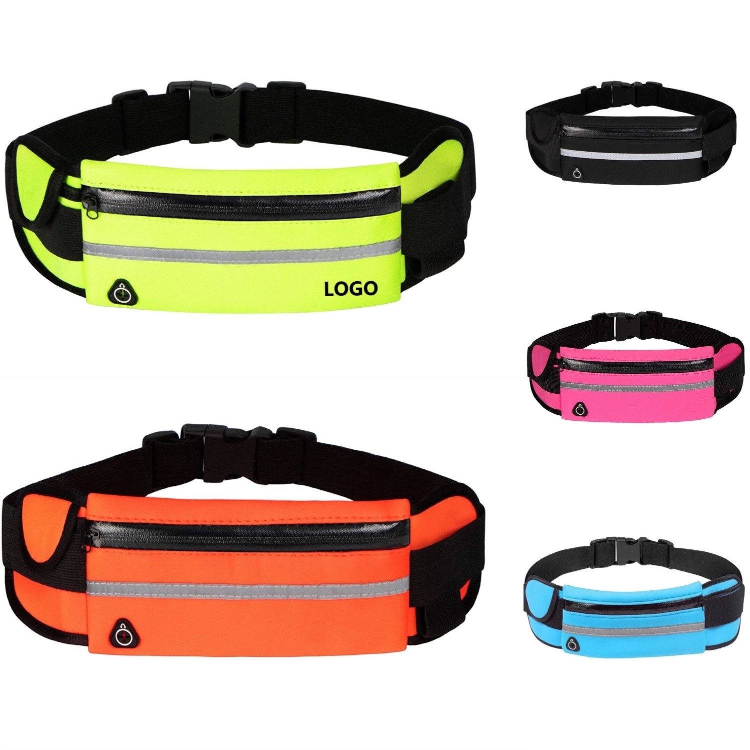 Adjustable Sports Money Belt with Headphone Port