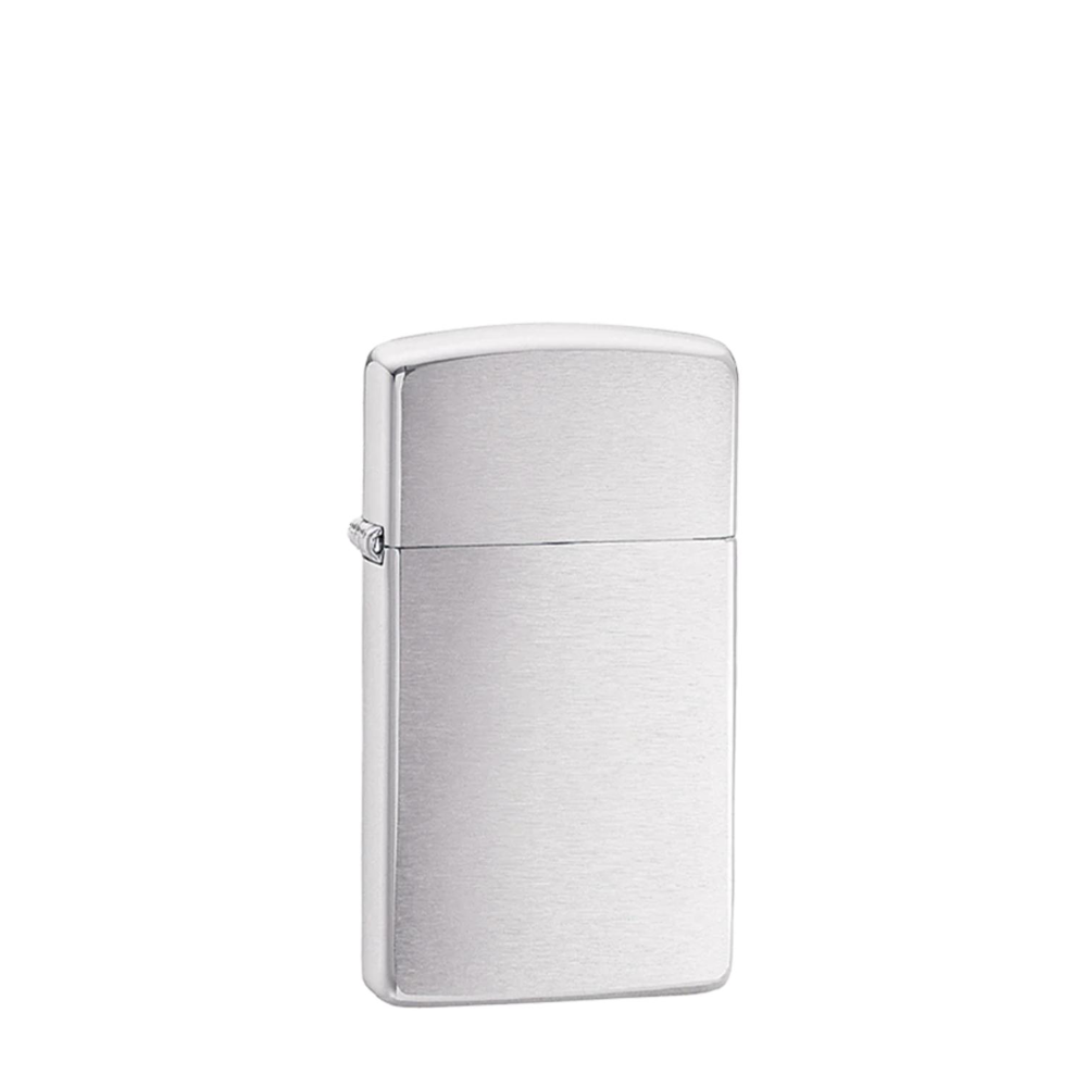 Zippo® USA-Made Slim Matte Chromes Windproof Lighter