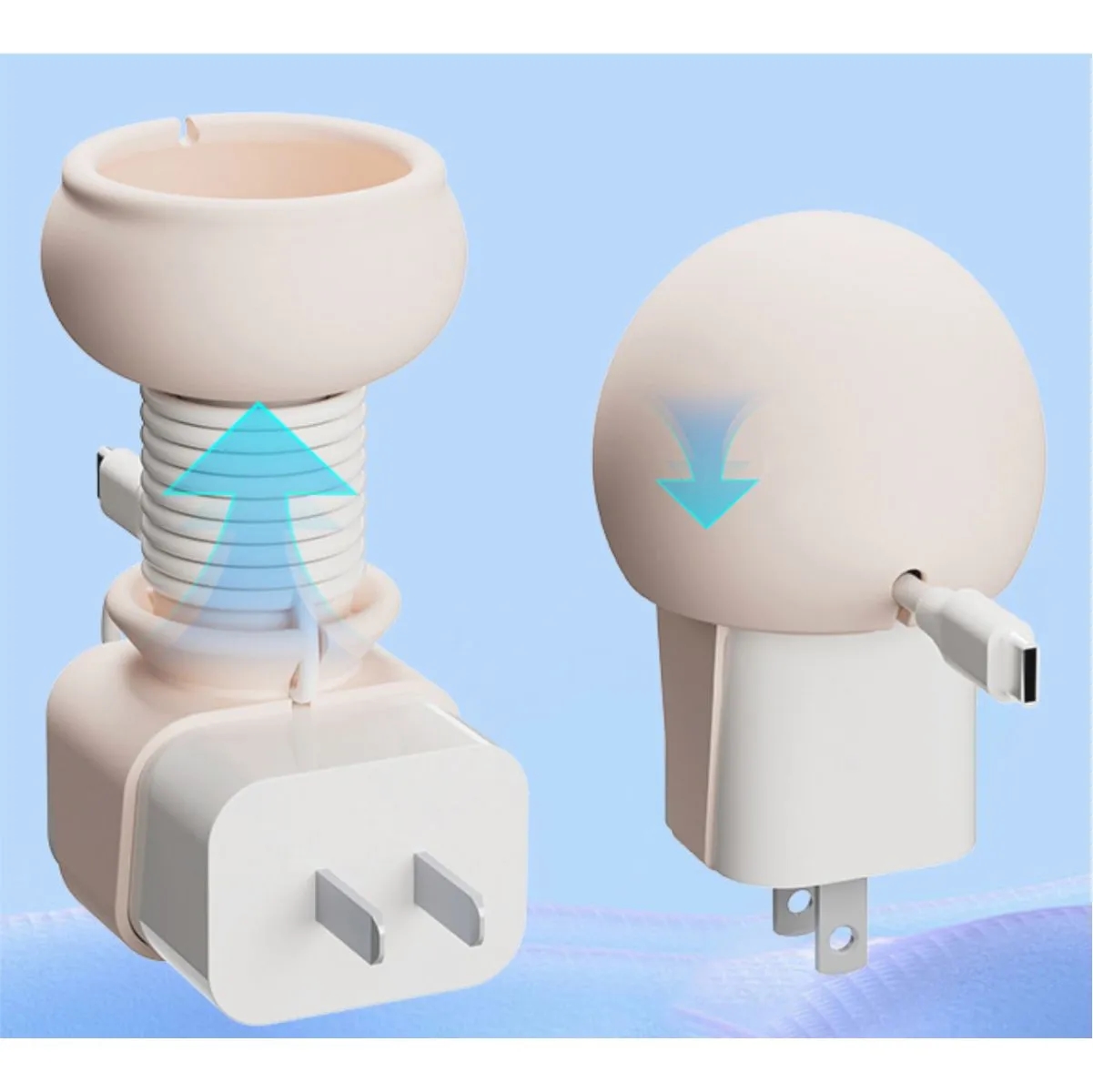 Silicone Cable Winder With Plug Protector 5