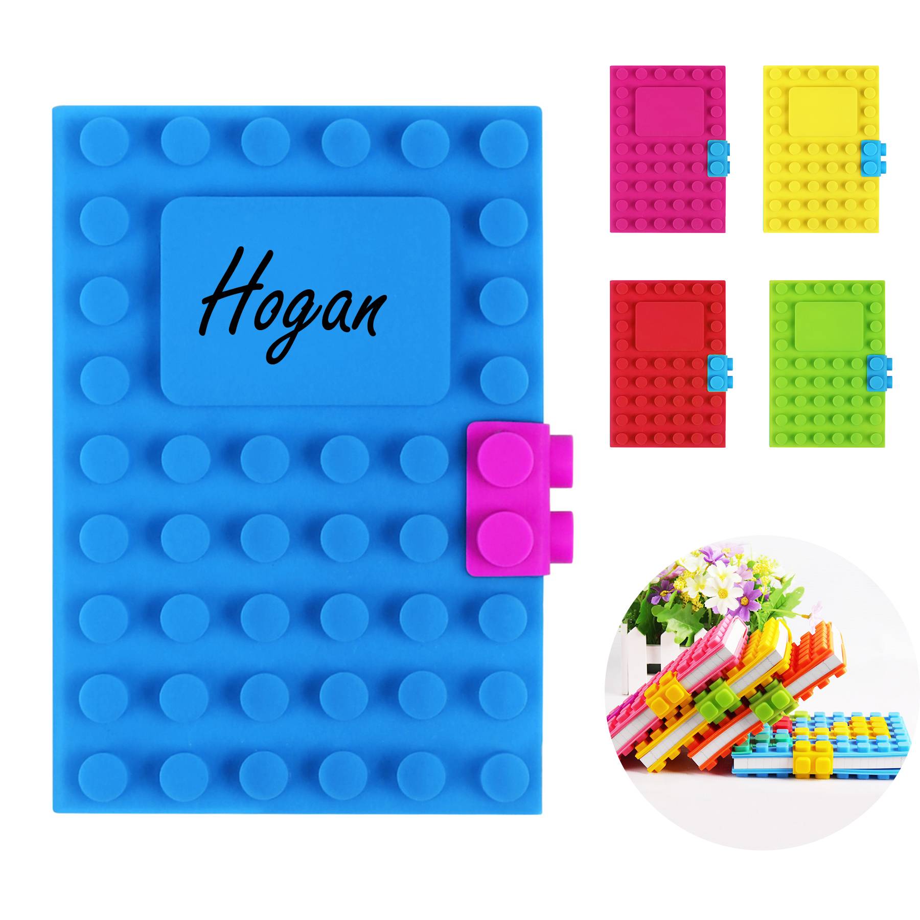 Silicone Printable Logo Building Block Gift Notebook