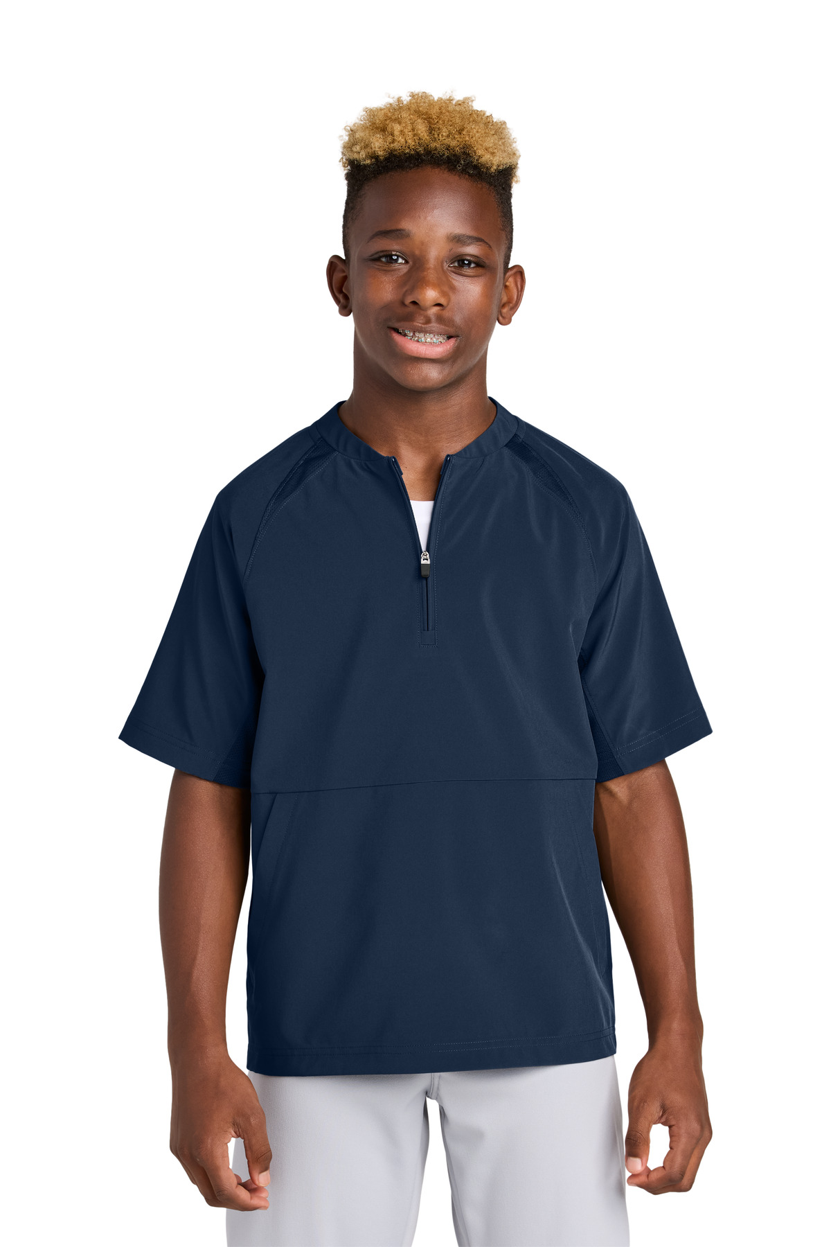 Sport-Tek Youth Repeat 1/2-Zip Short Sleeve Jacket YJST489 9