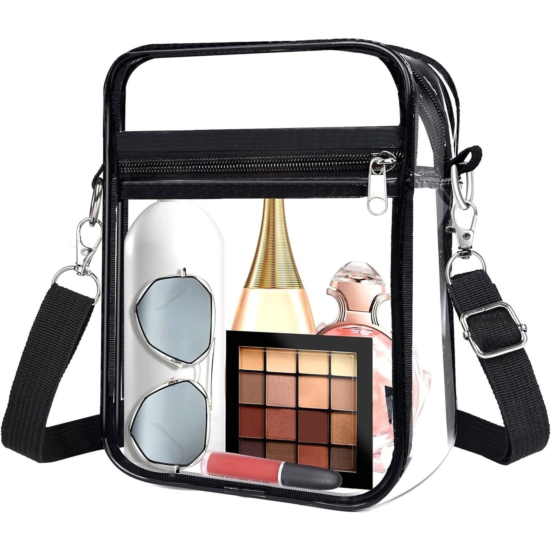 Big Size Stadium Approved Transparent Pvc Cross Body Bag 2