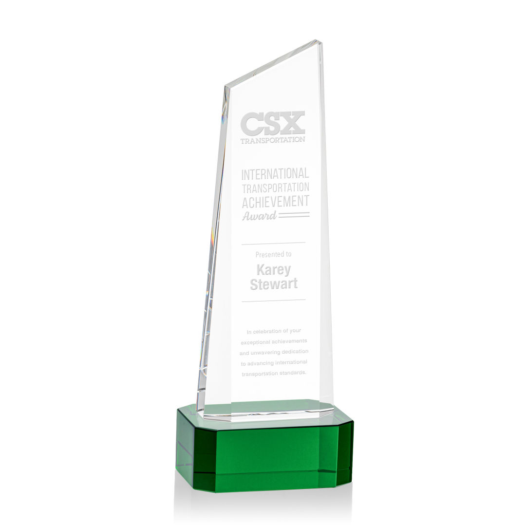 Belmont Tower Award on Padova Base - Green 2