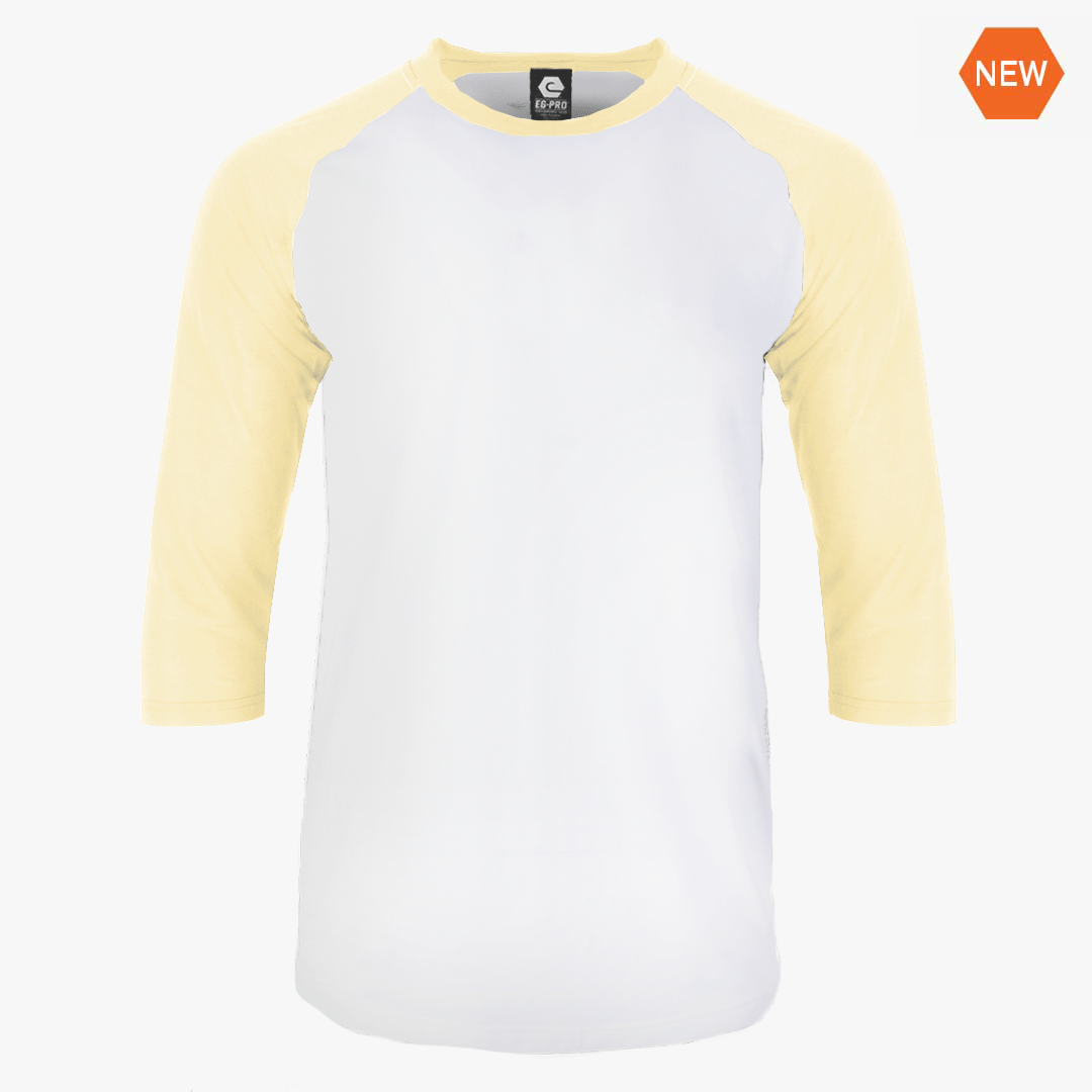 #H215 - Varsity Men's 3/4 Sleeve Baseball Tee White Body 10