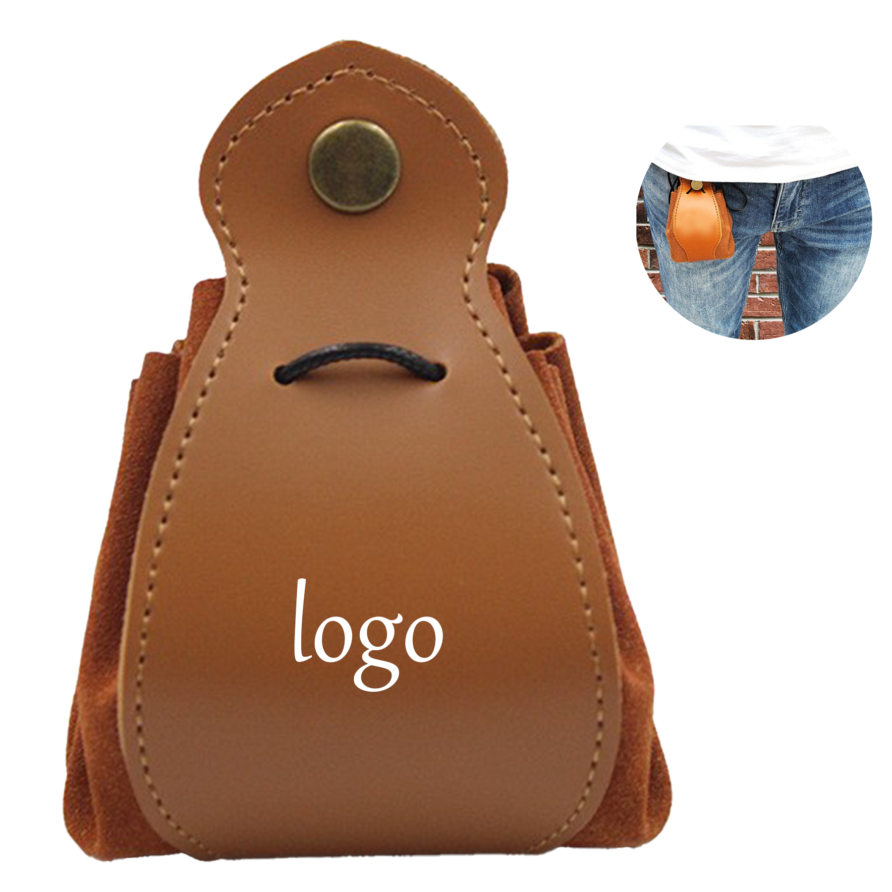 Drawstring Leather Bag 2