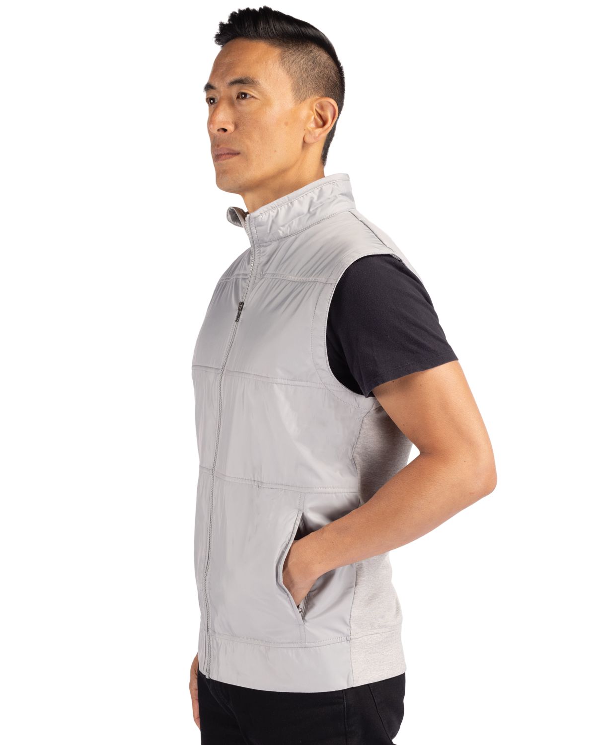 Cutter & Buck Stealth Recycled Hybrid Quilted Mens Windbreaker Vest 35
