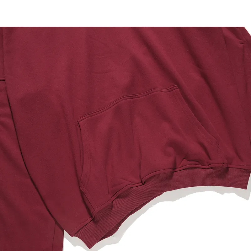 Original Design Red Pullover Hoodie Tracksuit for Men 3