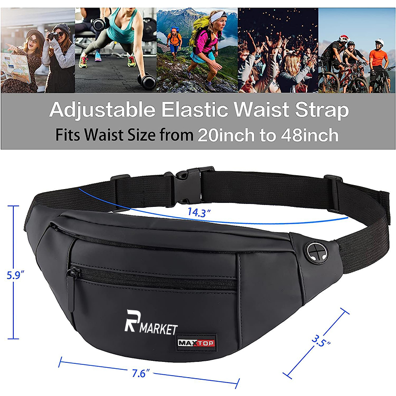 Waterproof Reflective Waist Pack made of high-quality Oxford fabric 7