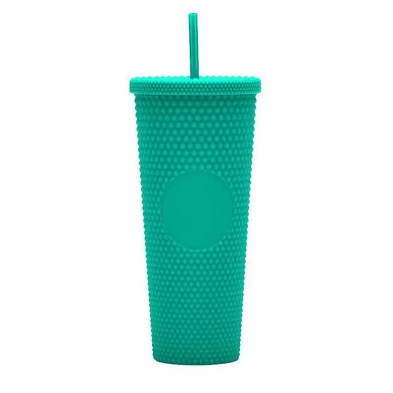 24oz Studded Double Wall Tumbler with Straw 3