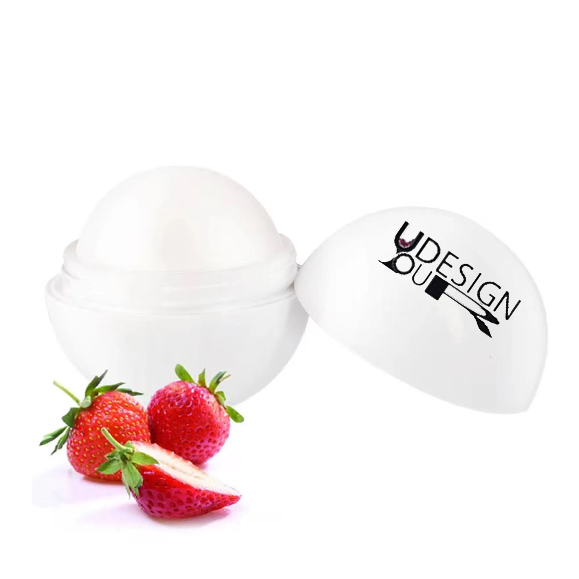 Round lip balm in various fruit flavors 1